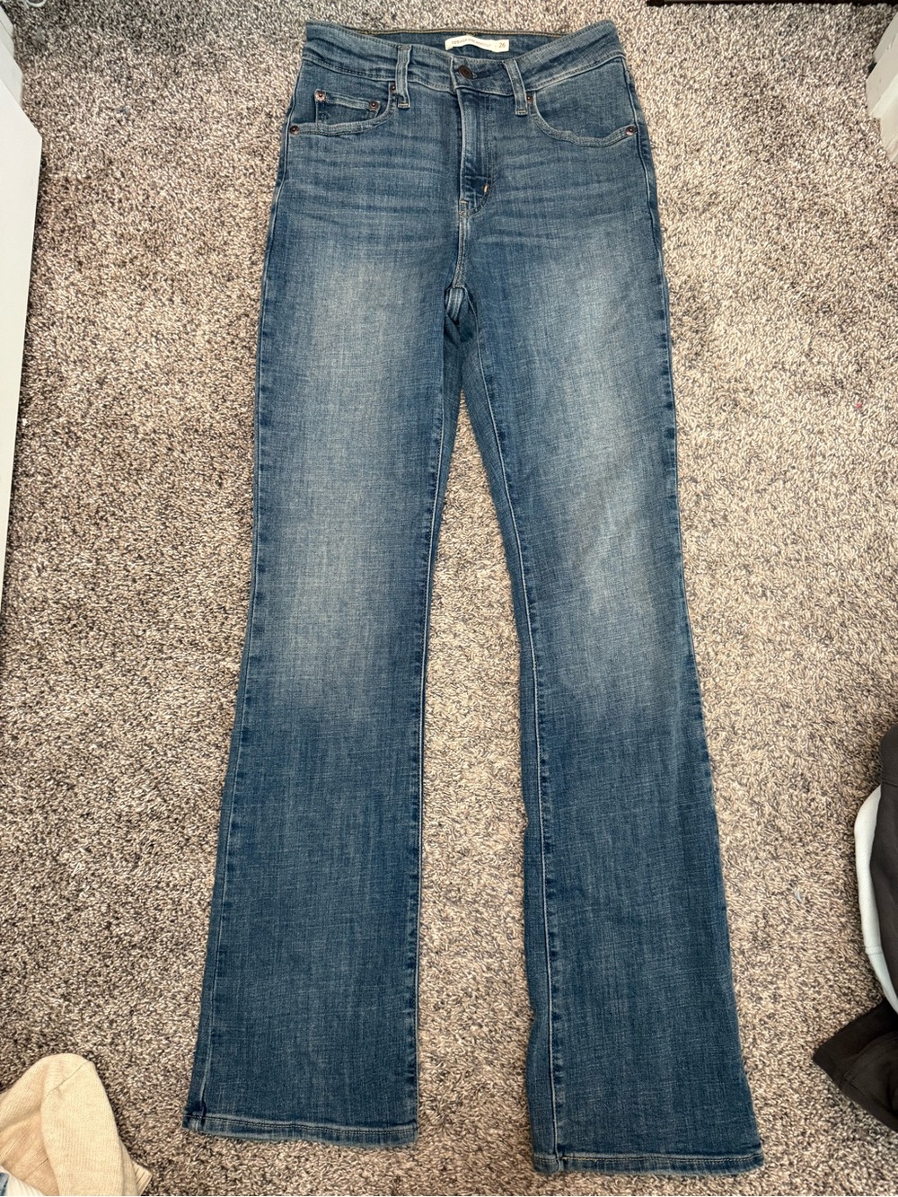 Levi's High Rise Bootcut Jeans in Medium Blue Wash